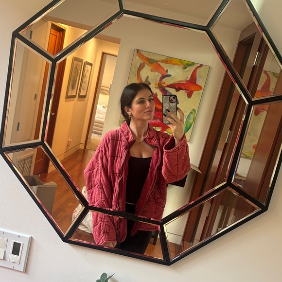 Free People Dolman Quilted Jacket - Red (Cherry Cola) - Picture 4 of 6